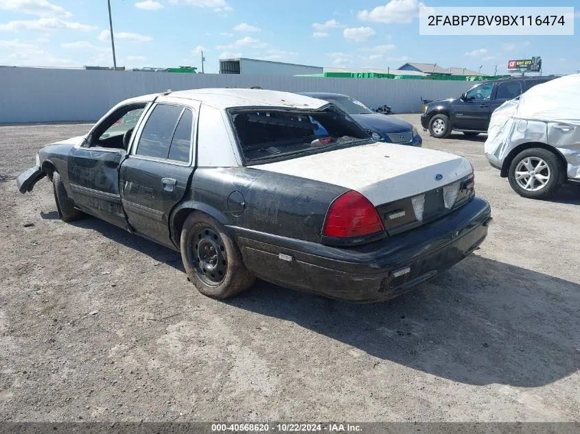 2011 Ford Crown Victoria Police Interceptor VIN: 2FABP7BV9BX116474 Lot: 40568620