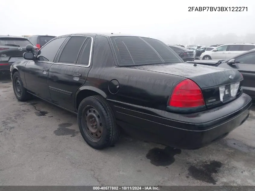 2011 Ford Crown Victoria Police Interceptor VIN: 2FABP7BV3BX122271 Lot: 40577802