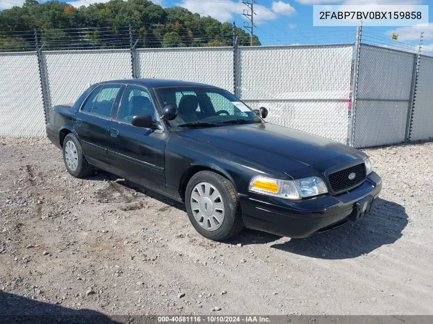 2011 Ford Crown Victoria Police Interceptor VIN: 2FABP7BV0BX159858 Lot: 40581116