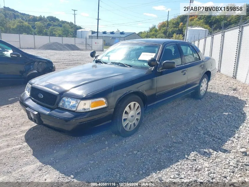 2011 Ford Crown Victoria Police Interceptor VIN: 2FABP7BV0BX159858 Lot: 40581116