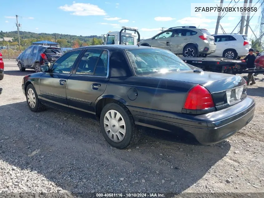 2011 Ford Crown Victoria Police Interceptor VIN: 2FABP7BV0BX159858 Lot: 40581116