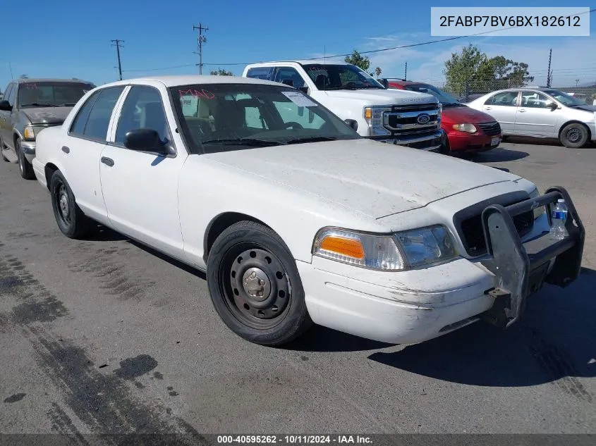 2011 Ford Crown Victoria Police Interceptor VIN: 2FABP7BV6BX182612 Lot: 40595262