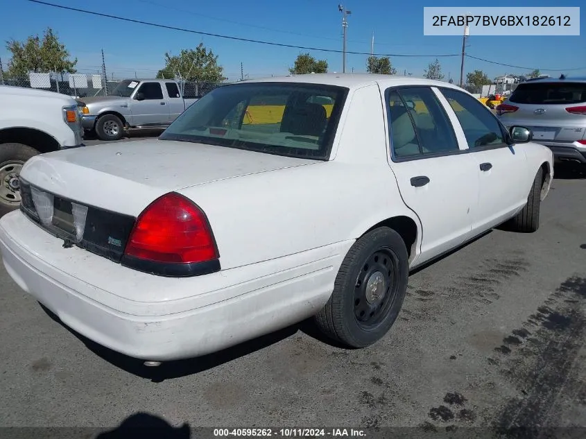 2011 Ford Crown Victoria Police Interceptor VIN: 2FABP7BV6BX182612 Lot: 40595262