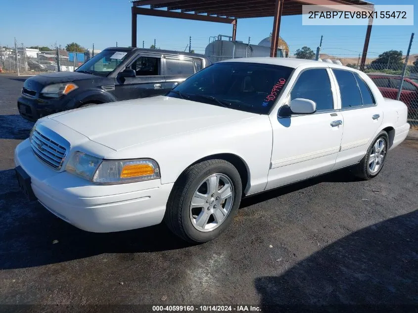 2011 Ford Crown Victoria Lx VIN: 2FABP7EV8BX155472 Lot: 40599160