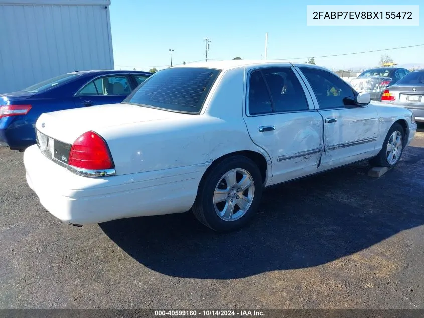 2011 Ford Crown Victoria Lx VIN: 2FABP7EV8BX155472 Lot: 40599160