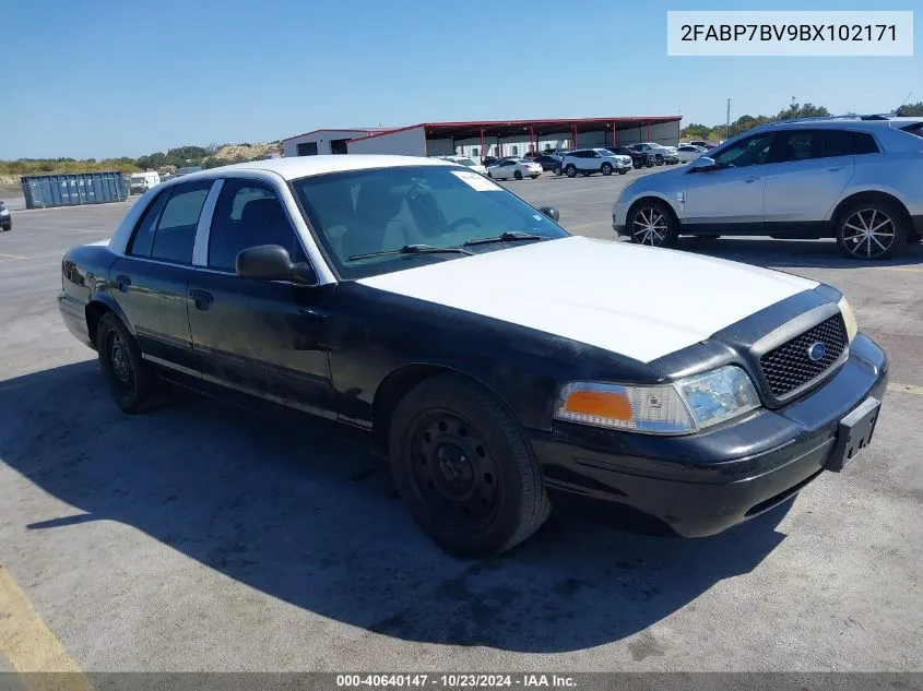 2011 Ford Crown Victoria Police Interceptor VIN: 2FABP7BV9BX102171 Lot: 40640147