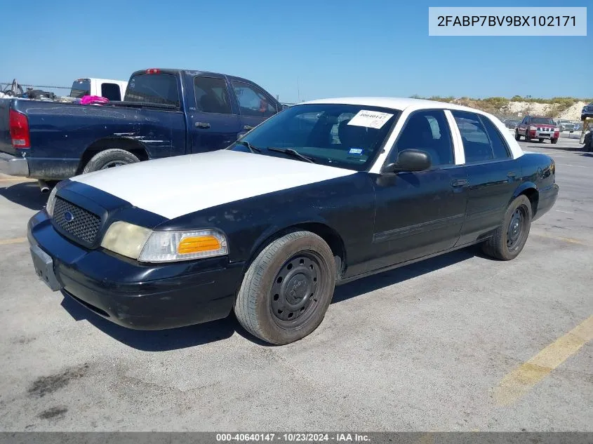 2011 Ford Crown Victoria Police Interceptor VIN: 2FABP7BV9BX102171 Lot: 40640147