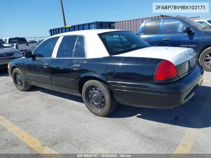 2011 Ford Crown Victoria Police Interceptor VIN: 2FABP7BV9BX102171 Lot: 40640147