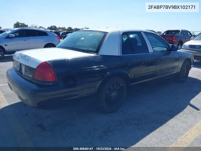 2011 Ford Crown Victoria Police Interceptor VIN: 2FABP7BV9BX102171 Lot: 40640147