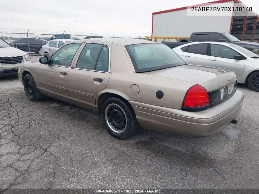 2011 Ford Crown Victoria Police Interceptor VIN: 2FABP7BV7BX138148 Lot: 40680671