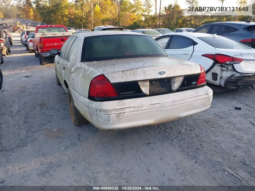 2011 Ford Crown Victoria Police Interceptor VIN: 2FABP7BV3BX131648 Lot: 40689335