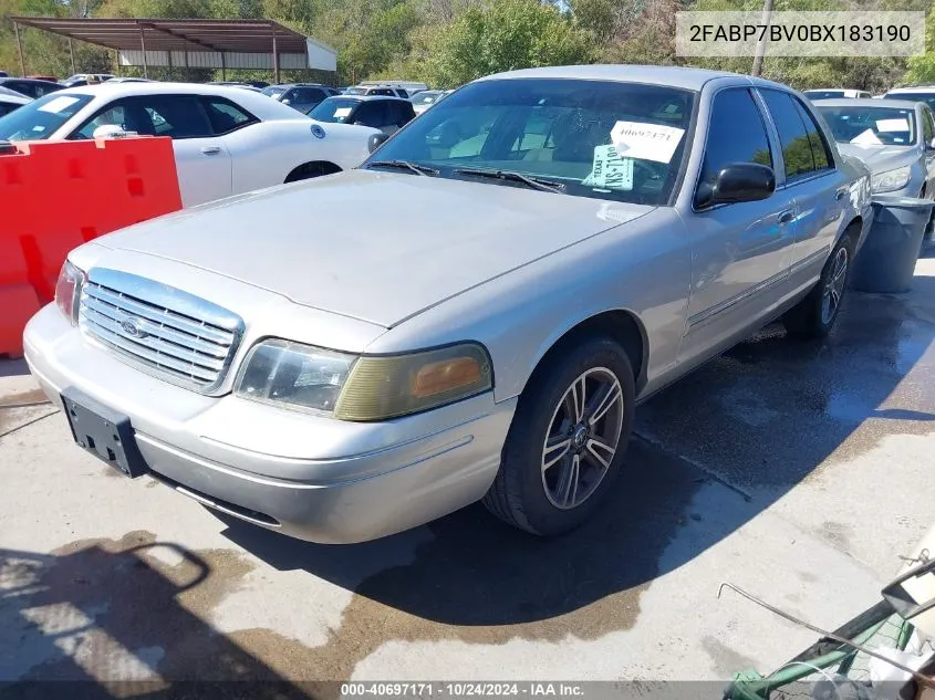 2011 Ford Crown Victoria Police VIN: 2FABP7BV0BX183190 Lot: 40697171