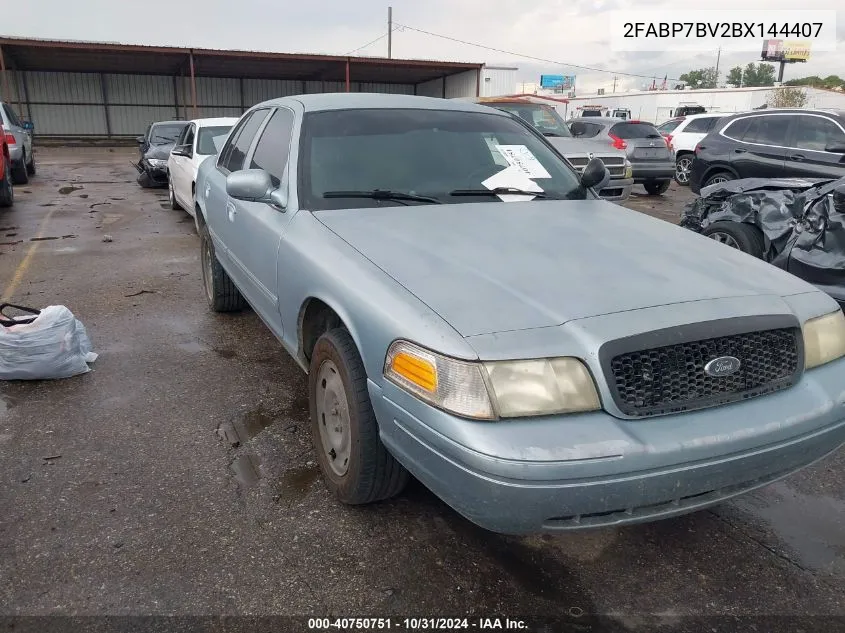 2011 Ford Crown Victoria Police Interceptor VIN: 2FABP7BV2BX144407 Lot: 40750751