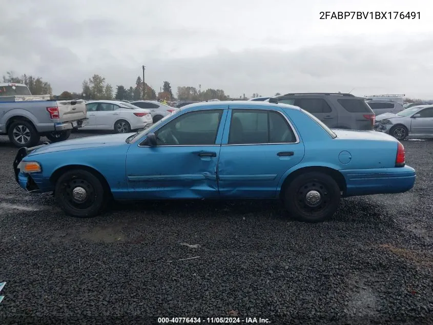 2011 Ford Crown Victoria Police Interceptor VIN: 2FABP7BV1BX176491 Lot: 40776434