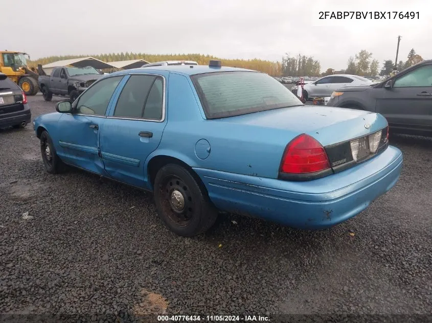 2011 Ford Crown Victoria Police Interceptor VIN: 2FABP7BV1BX176491 Lot: 40776434