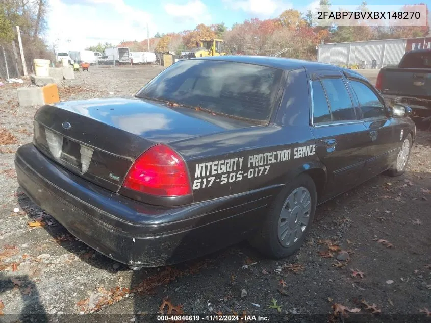 2011 Ford Crown Victoria Police Interceptor VIN: 2FABP7BVXBX148270 Lot: 40846619