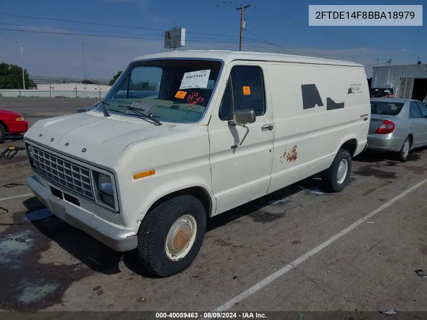 1981 Ford Econoline E150 Van VIN: 2FTDE14F8BBA18979 Lot: 40059463