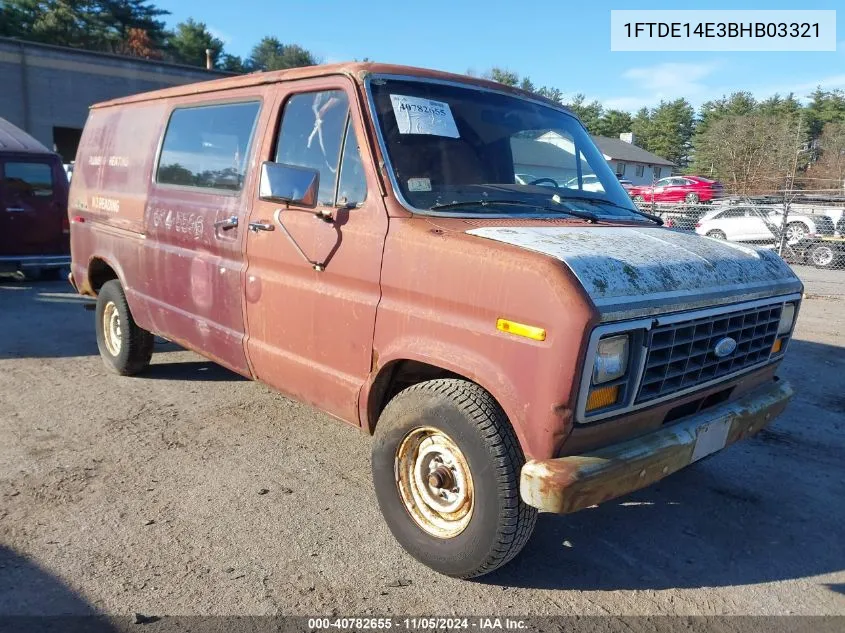 1981 Ford Econoline E150 Van VIN: 1FTDE14E3BHB03321 Lot: 40782655