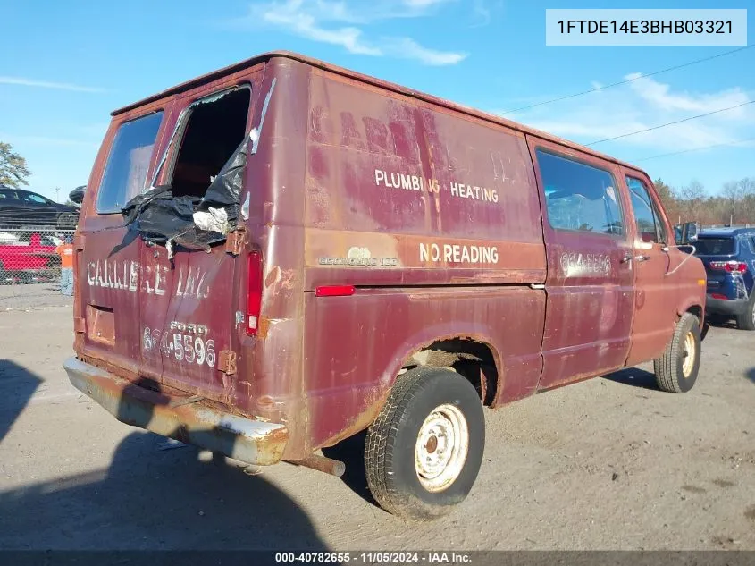 1981 Ford Econoline E150 Van VIN: 1FTDE14E3BHB03321 Lot: 40782655