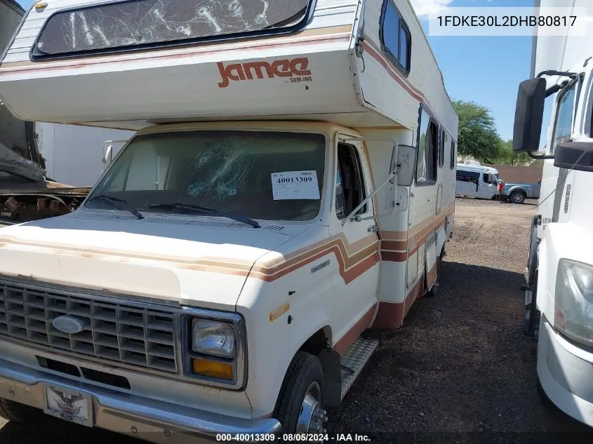 1984 Ford Econoline E350 Cutaway Van VIN: 1FDKE30L2DHB80817 Lot: 40013309