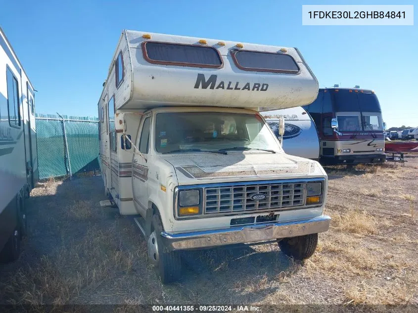 1986 Ford Econoline E350 Cutaway Van VIN: 1FDKE30L2GHB84841 Lot: 40441355