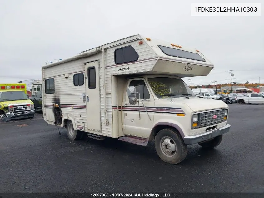 1987 Ford Econoline E350 Cutaway Van VIN: 1FDKE30L2HHA10303 Lot: 12097955