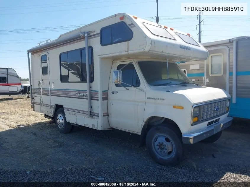 1987 Ford Econoline E350 Cutaway Van VIN: 1FDKE30L9HHB85910 Lot: 40612330