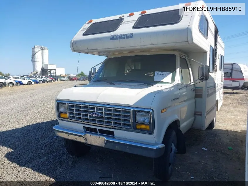 1987 Ford Econoline E350 Cutaway Van VIN: 1FDKE30L9HHB85910 Lot: 40612330