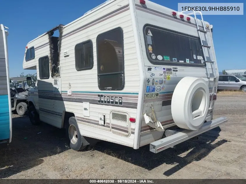 1987 Ford Econoline E350 Cutaway Van VIN: 1FDKE30L9HHB85910 Lot: 40612330