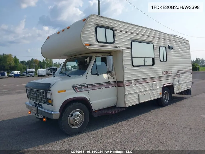 1988 Ford Econoline E350 Cutaway Van VIN: 1FDKE30G2JHA93398 Lot: 12066085