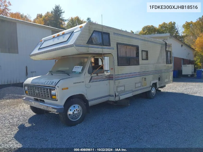 1988 Ford Econoline E350 Cutaway Van VIN: 1FDKE30GXJHB18516 Lot: 40609611