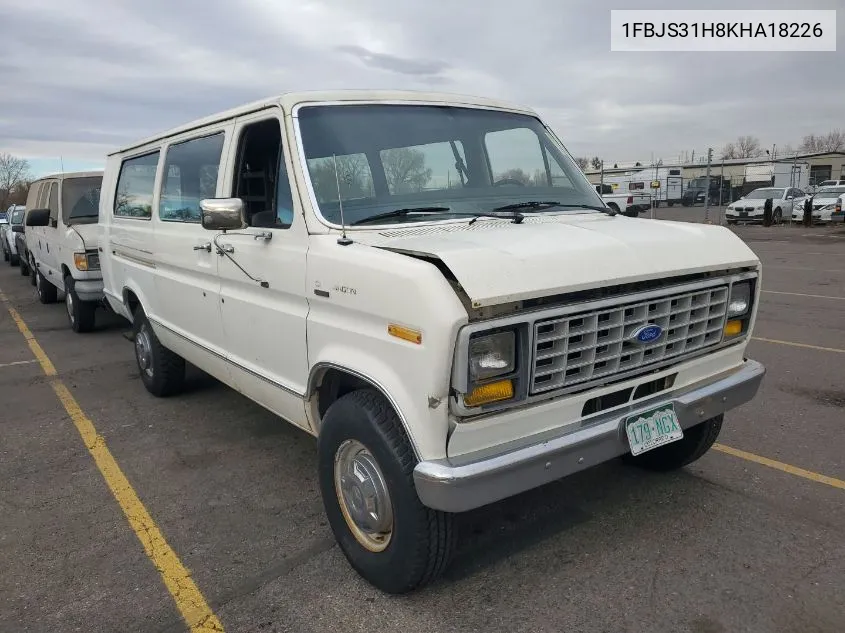 1989 Ford Econoline E350 Super Duty VIN: 1FBJS31H8KHA18226 Lot: 40539494