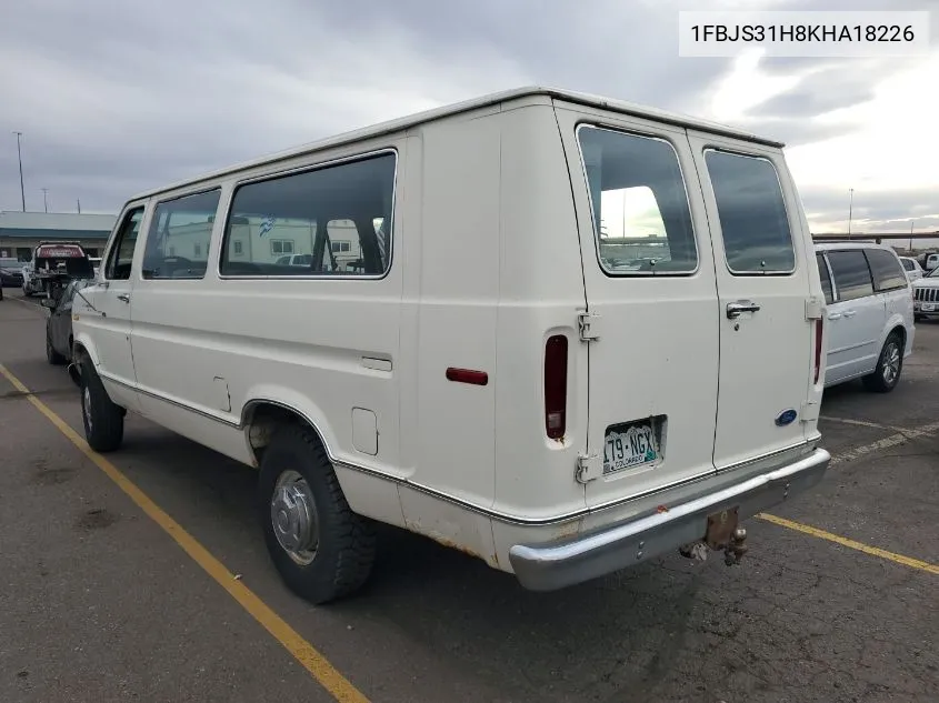 1989 Ford Econoline E350 Super Duty VIN: 1FBJS31H8KHA18226 Lot: 40599677