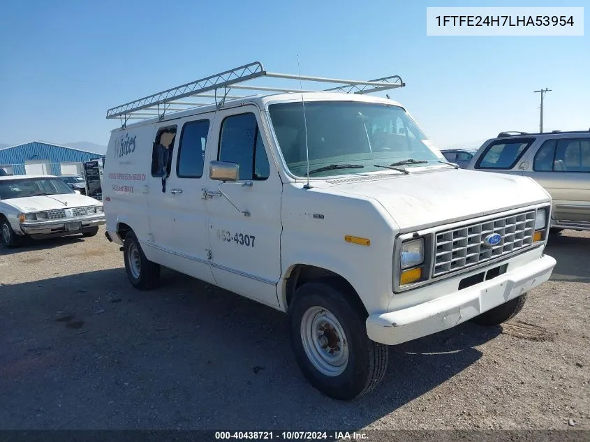 1990 Ford Econoline E250 Van VIN: 1FTFE24H7LHA53954 Lot: 40438721