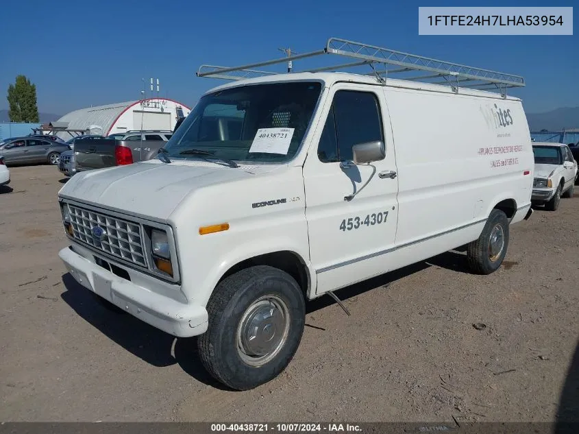 1990 Ford Econoline E250 Van VIN: 1FTFE24H7LHA53954 Lot: 40438721