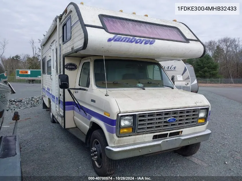 1991 Ford Econoline E350 Cutaway Van VIN: 1FDKE30G4MHB32433 Lot: 40700574