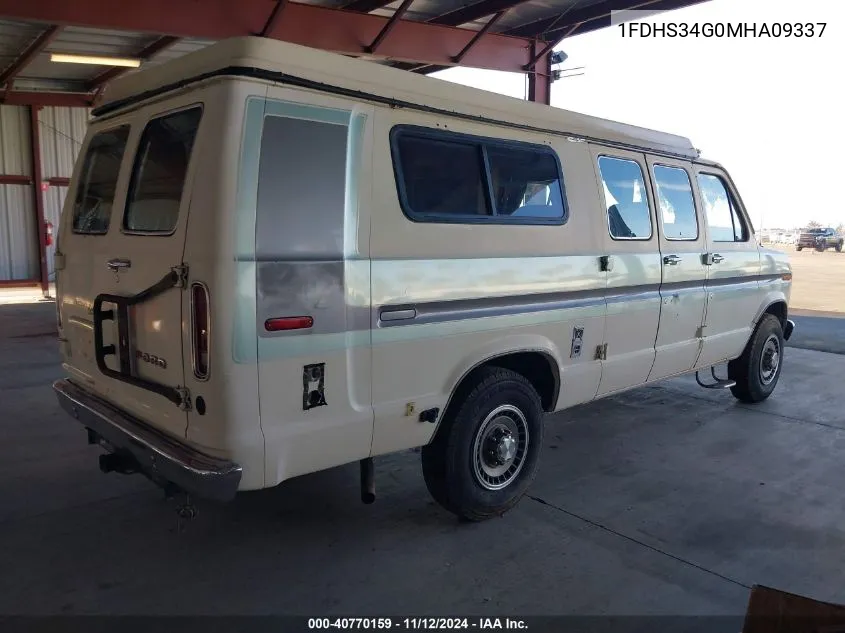 1991 Ford Econoline E350 Super Duty Van VIN: 1FDHS34G0MHA09337 Lot: 40770159