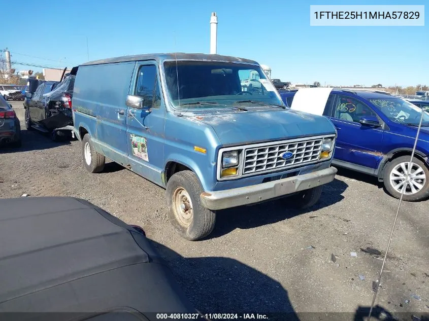 1991 Ford Econoline E250 Heavy Duty Van VIN: 1FTHE25H1MHA57829 Lot: 40810327