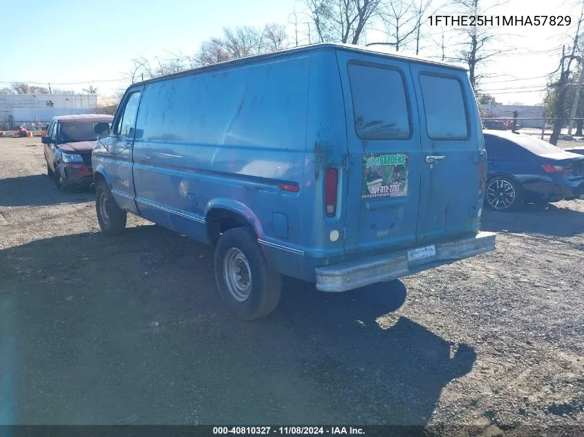 1991 Ford Econoline E250 Heavy Duty Van VIN: 1FTHE25H1MHA57829 Lot: 40810327