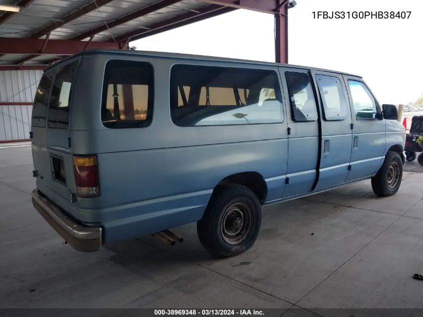 1993 Ford Econoline E350 Super Duty VIN: 1FBJS31G0PHB38407 Lot: 38969348