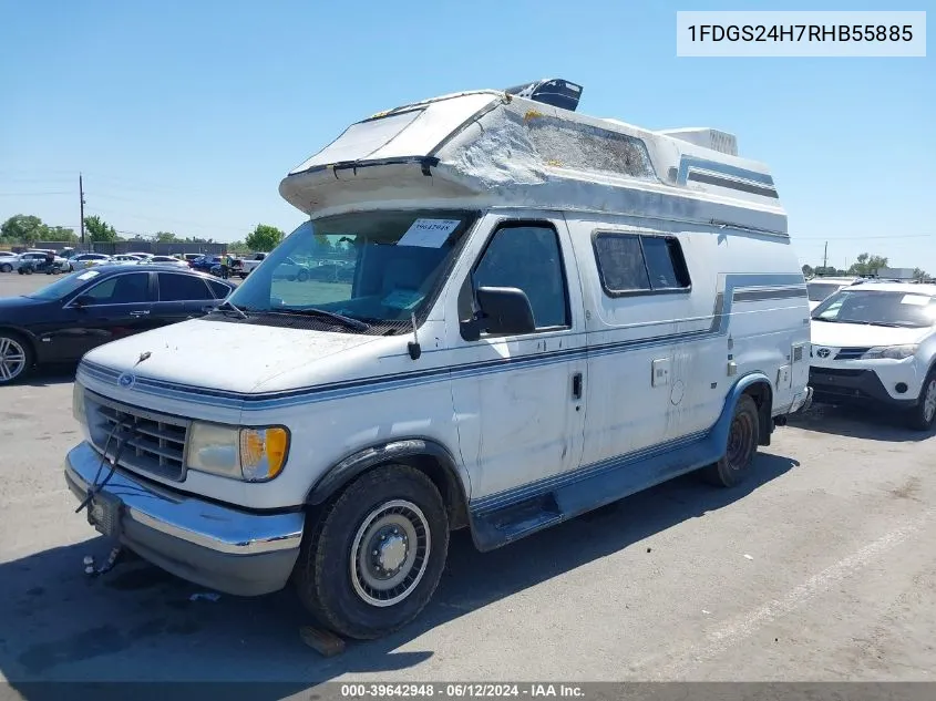 1994 Ford Econoline E250 Super Duty Van VIN: 1FDGS24H7RHB55885 Lot: 39642948