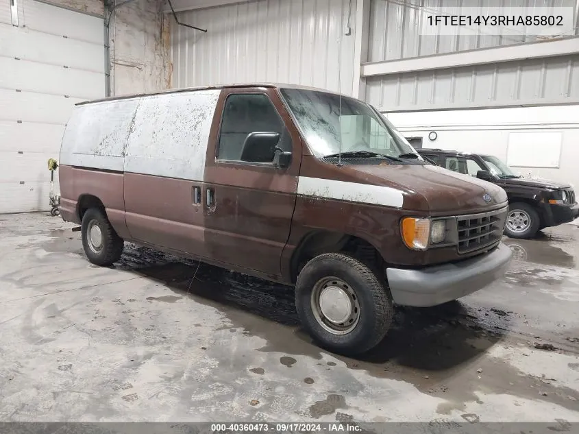 1994 Ford Econoline E150 Van VIN: 1FTEE14Y3RHA85802 Lot: 40360473