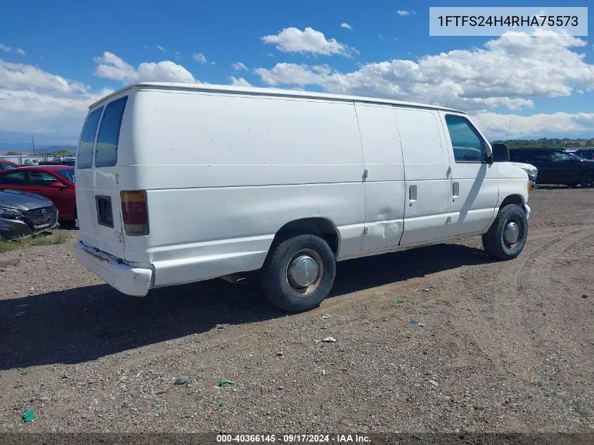 1994 Ford Econoline E250 Super Duty Van VIN: 1FTFS24H4RHA75573 Lot: 40366145