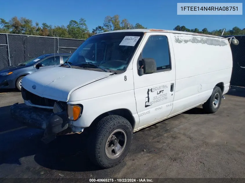 1994 Ford Econoline E150 Van VIN: 1FTEE14N4RHA08751 Lot: 40665275