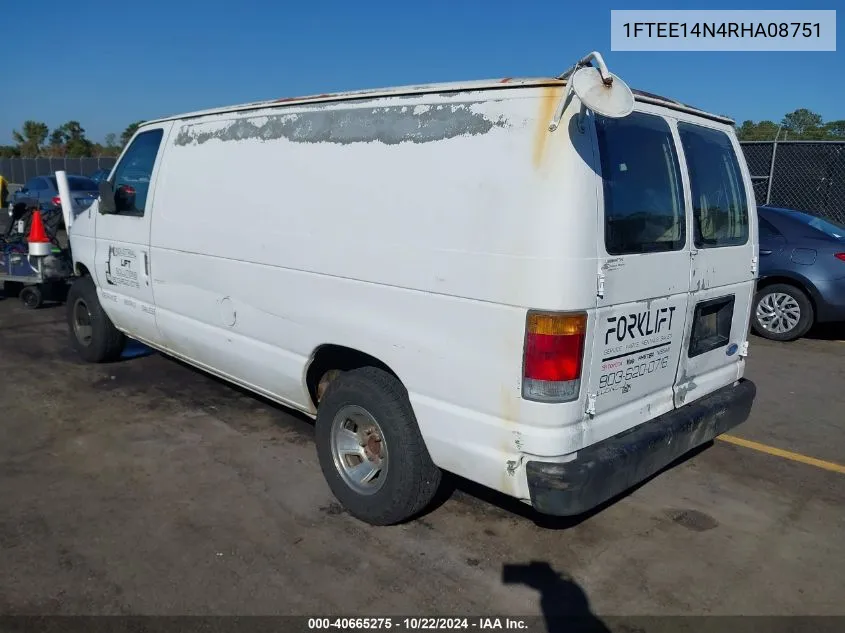 1994 Ford Econoline E150 Van VIN: 1FTEE14N4RHA08751 Lot: 40665275