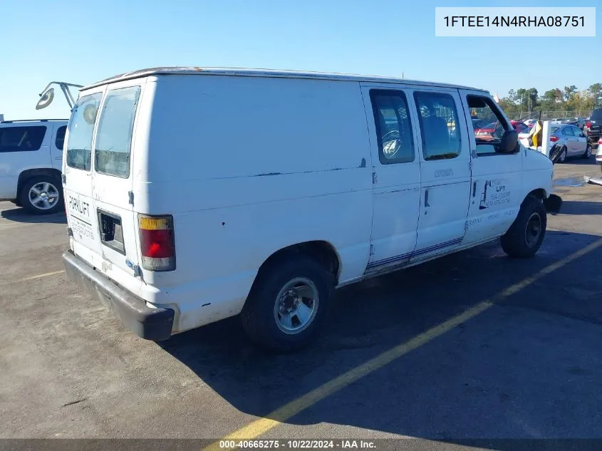 1994 Ford Econoline E150 Van VIN: 1FTEE14N4RHA08751 Lot: 40665275