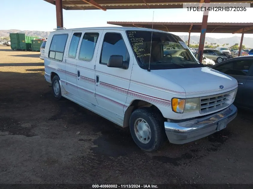 1994 Ford Econoline E150 Van VIN: 1FDEE14H2RHB72036 Lot: 40860002