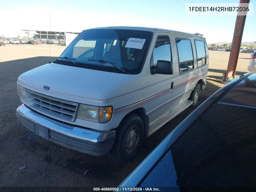 1994 Ford Econoline E150 Van VIN: 1FDEE14H2RHB72036 Lot: 40860002