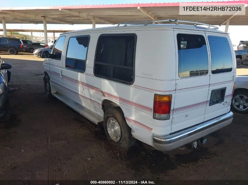 1994 Ford Econoline E150 Van VIN: 1FDEE14H2RHB72036 Lot: 40860002