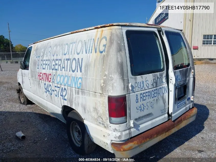 1995 Ford Econoline E150 Van VIN: 1FTEE14Y0SHB17790 Lot: 40364834